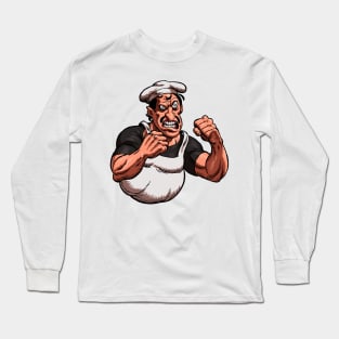 Italian Chef Fighter Long Sleeve T-Shirt